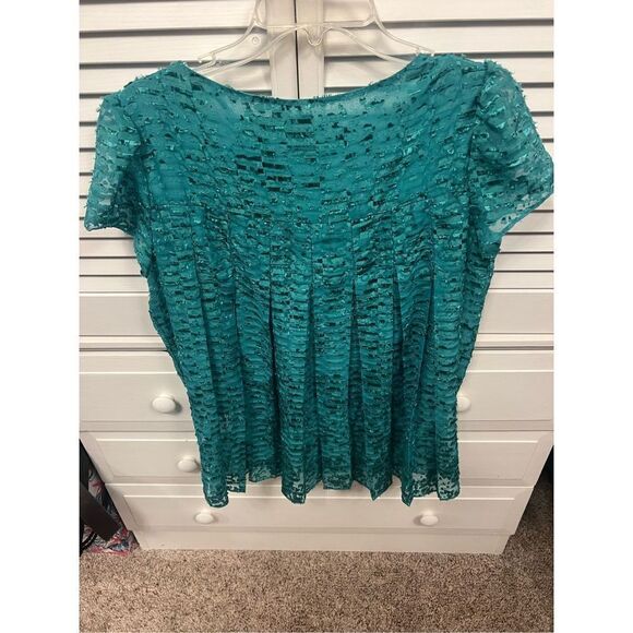 Anthropologie Sachin + Babi Car-canet Top beautiful teal with sequin detail neck - Picture 4 of 12